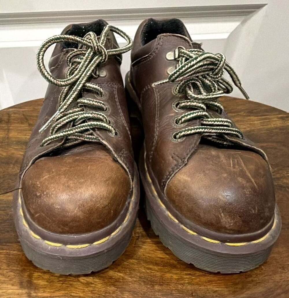 Dr. Martens Brown Leather Chunky Platform Oxfords Made in England